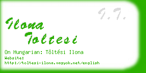 ilona toltesi business card