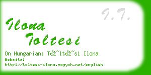 ilona toltesi business card